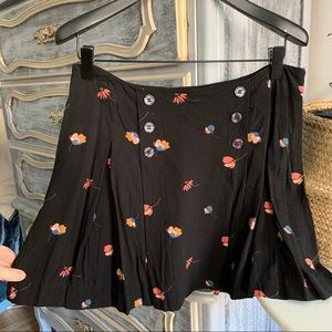 Free People floral mini skirt